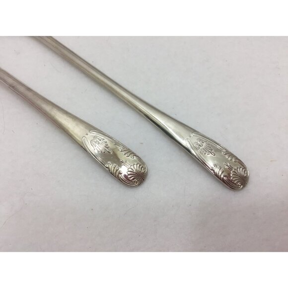 Vintage Italy Silverplate Salad Set Fork Spoon 25091 - Picture 2 of 4